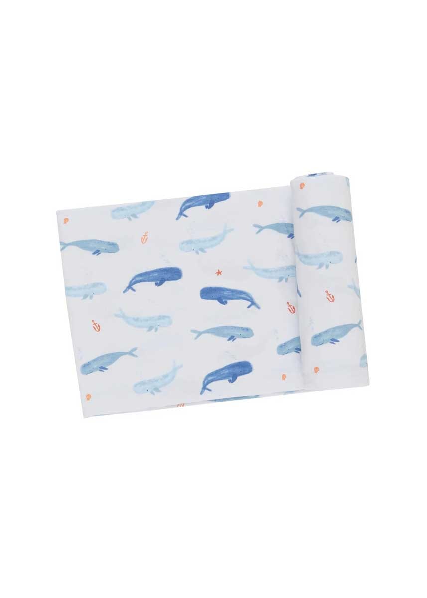 Bamboo Swaddle Blanket - Whale Hello There