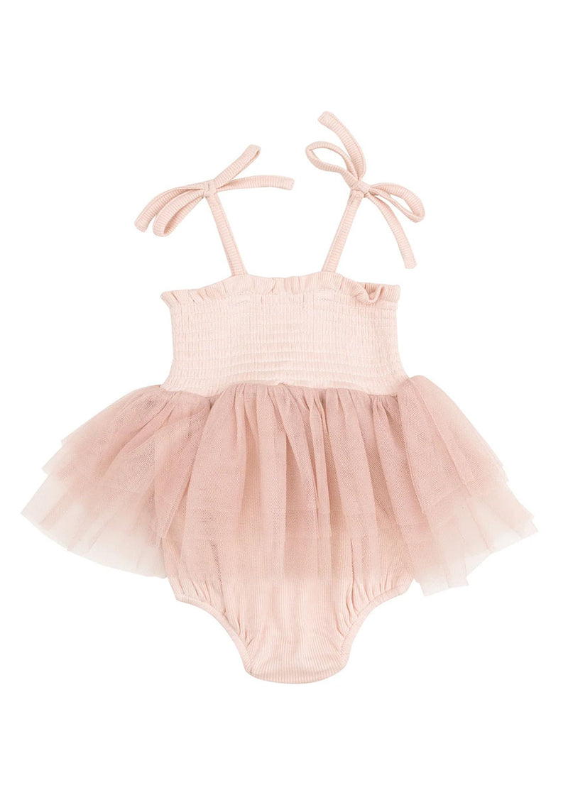 Tutu Bubble Onesie - Rose Smoke