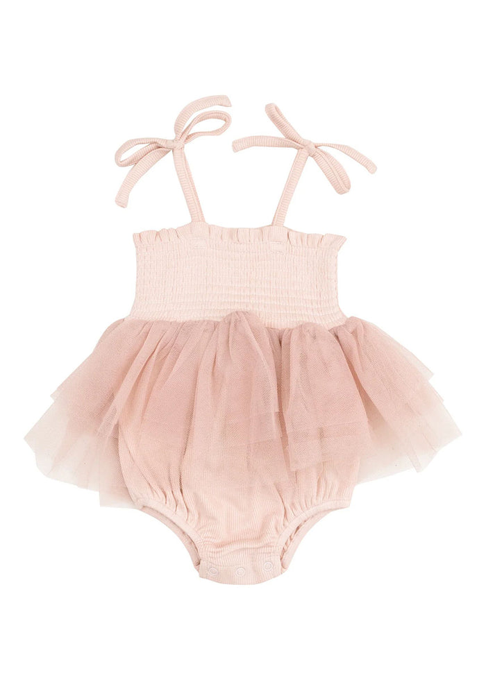 Tutu Bubble Onesie - Rose Smoke