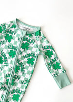 Lucky Shamrock Bamboo Zipper Romper