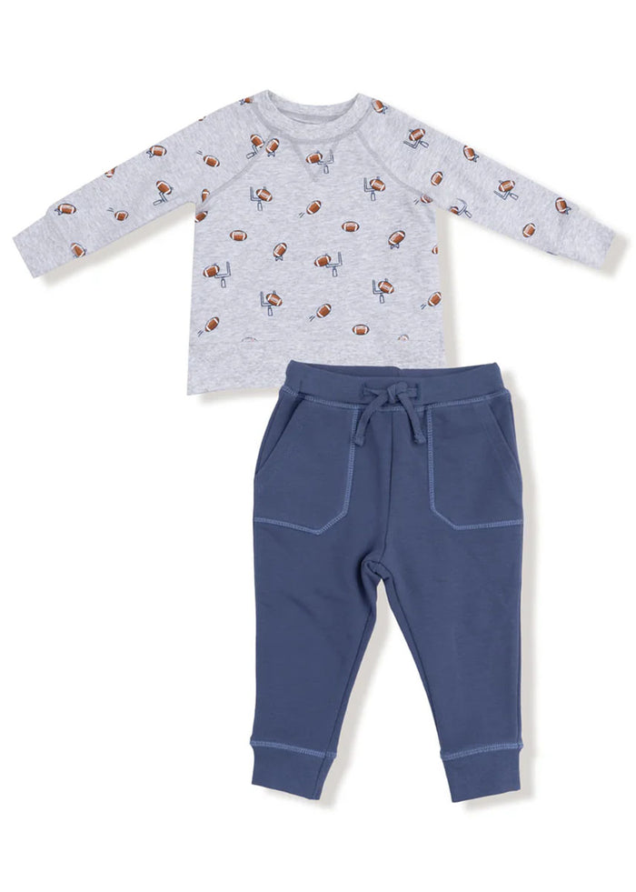 French Terry Sweatshirt & Jogger Set - Football Field Goal