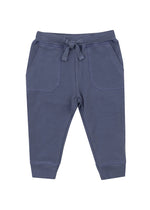 French Terry Jogger - Footballs Inky Blue