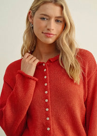 Felicia Cardigan - Scarlet