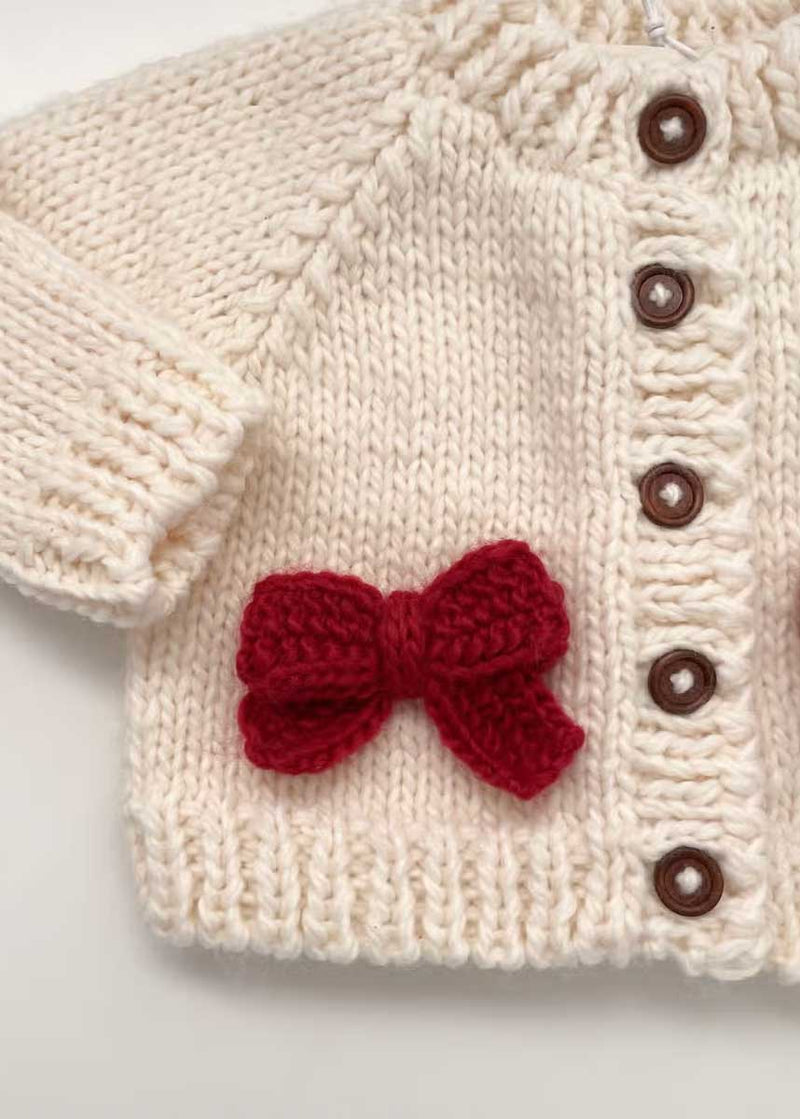 Red Bow Cardigan