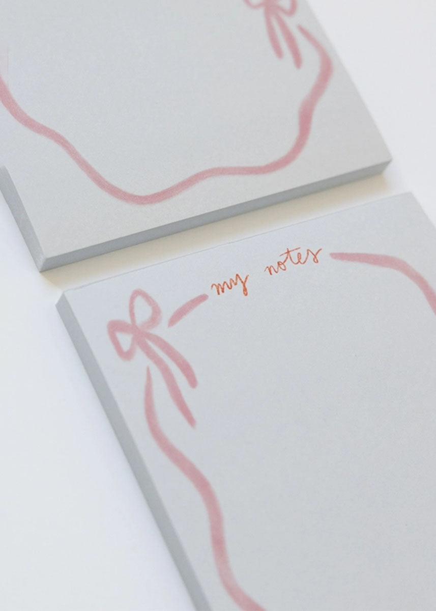 Pink Ribbon Bow Notepad