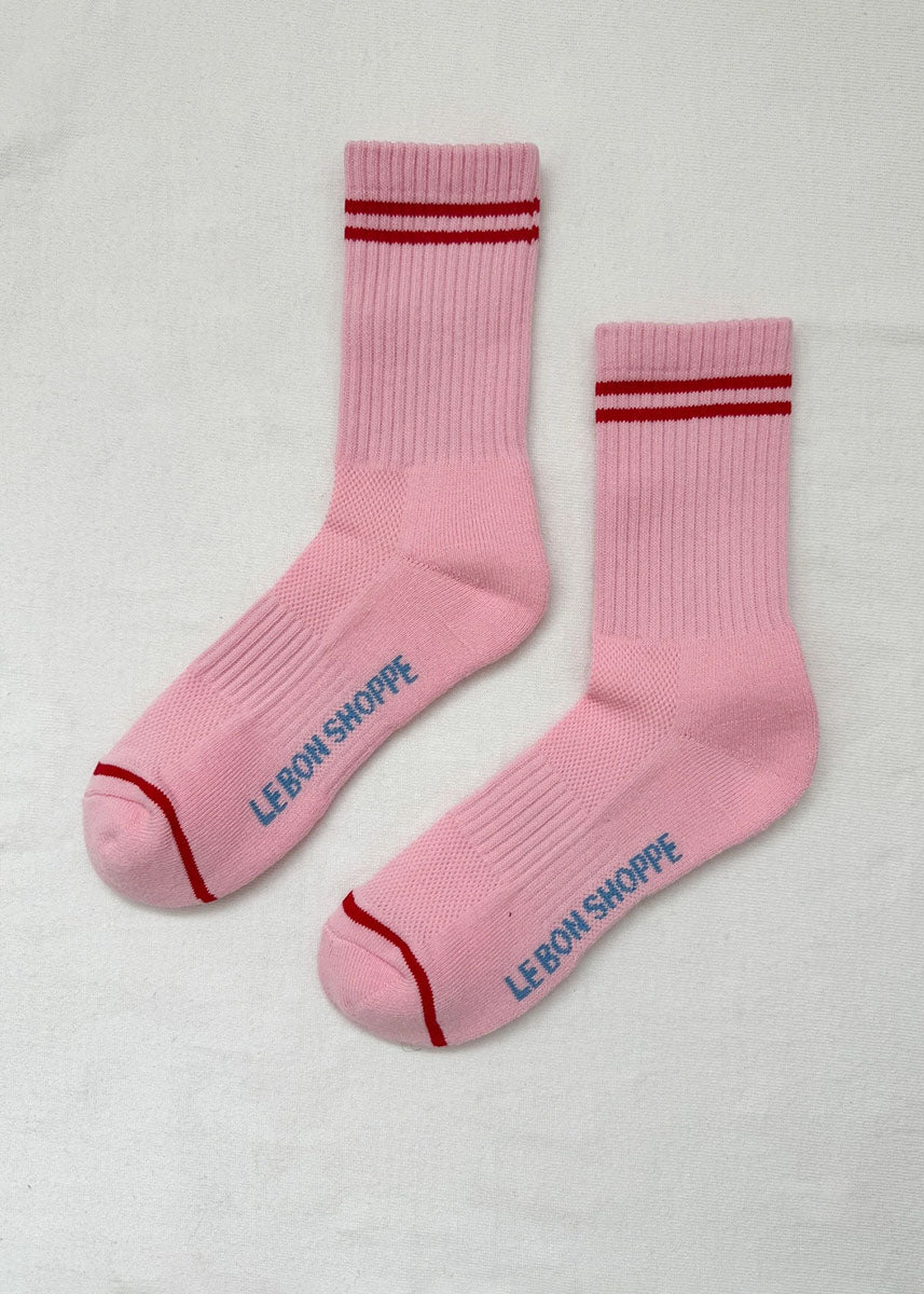 Boyfriend Socks - Amour Pink