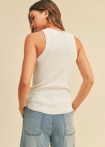 Tucker Classic Ribbed Tank - White
