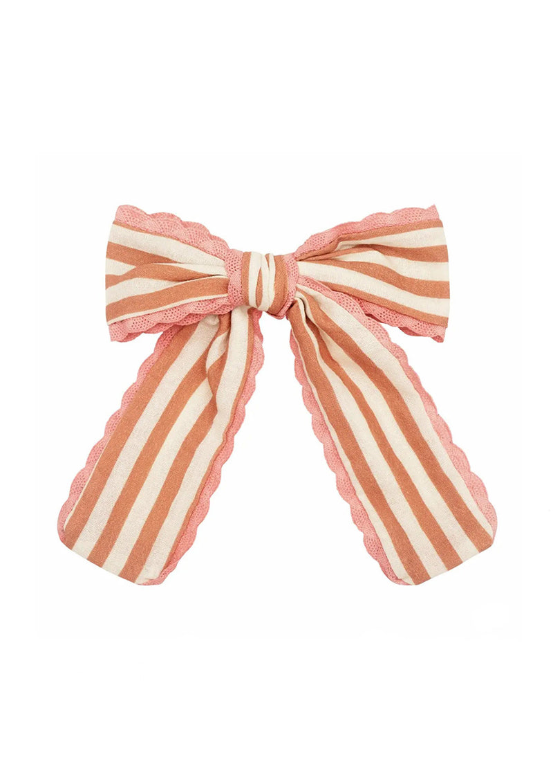 Stripy Scallop Long Bow Clip