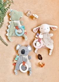 Bitzy Crinkle Sensory Toy with Teether - Dino