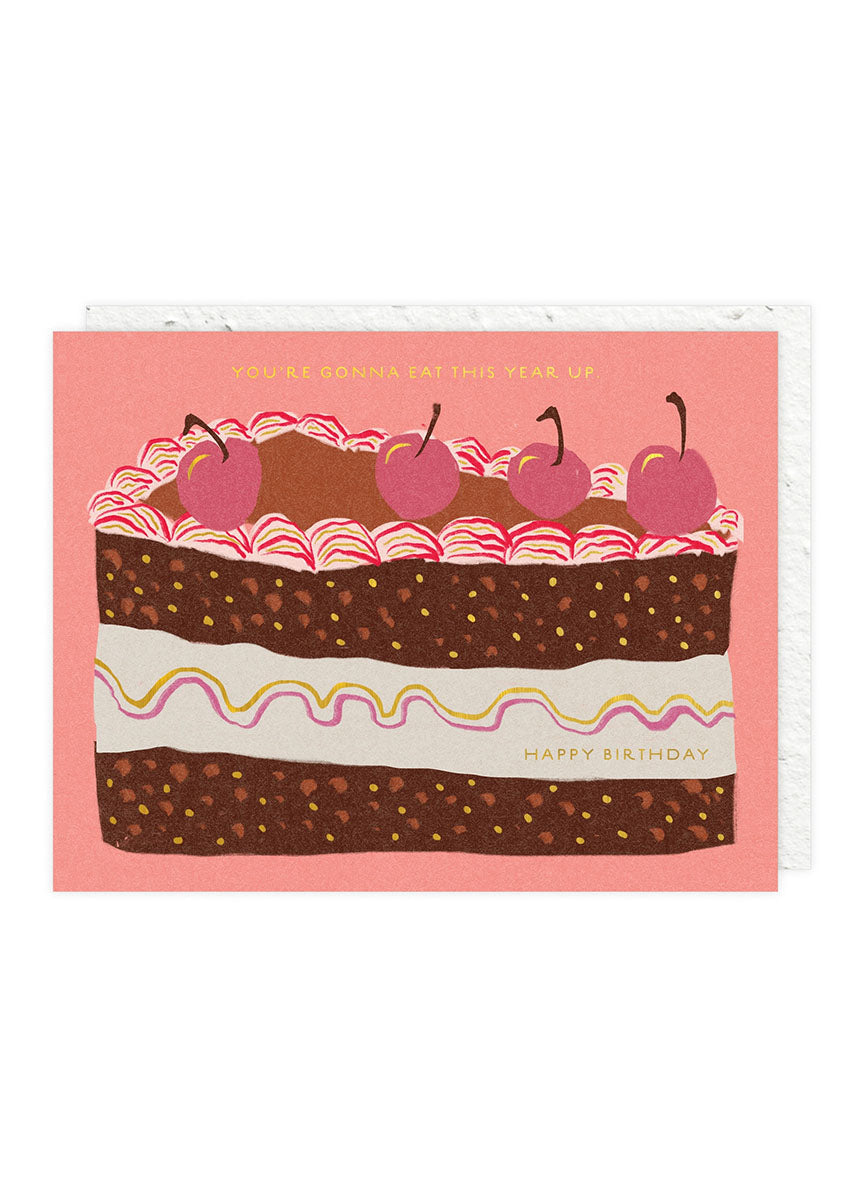 Eat This Year Up Birthday Cake Card