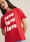 In Love Boyfriend Tee - Cherry