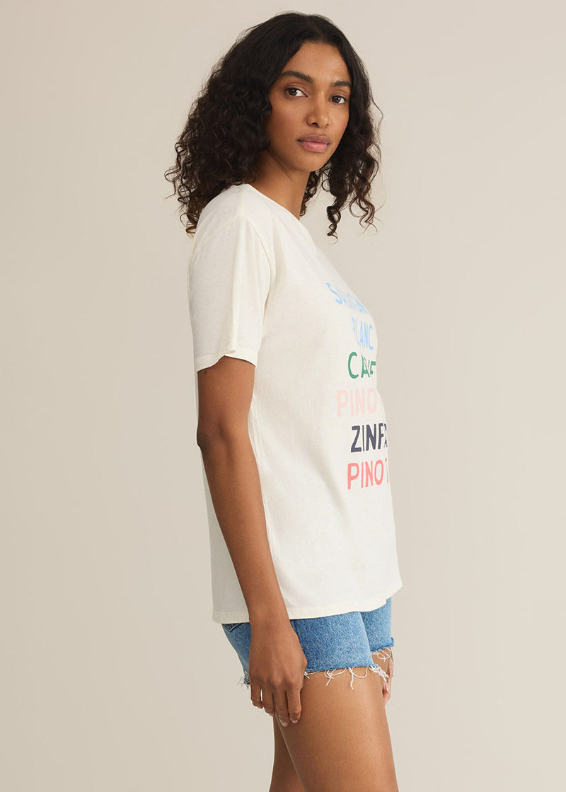 Vino Boyfriend Tee - Sea Salt