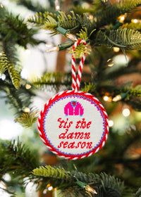 Needlepoint Icon Ornament - 'Tis The Damn Season