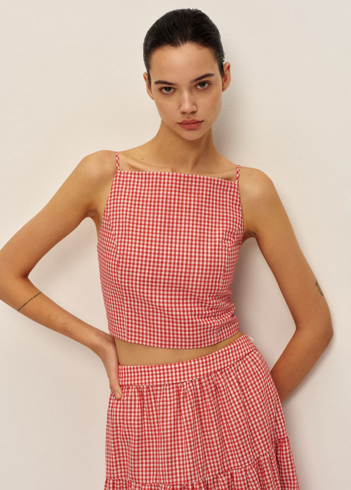 Jamie Top - Red Gingham
