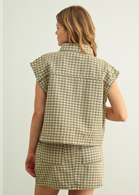 Thais Mini Skirt - Tan & Brown