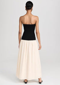 Tanner Combo Dress - Black & Taupe