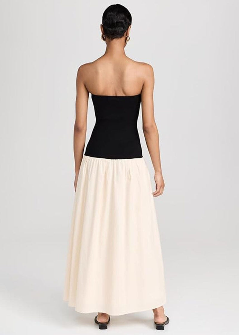Tanner Combo Dress - Black & Taupe