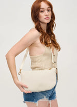 Jordan Woven Crossbody - Ivory & Grey
