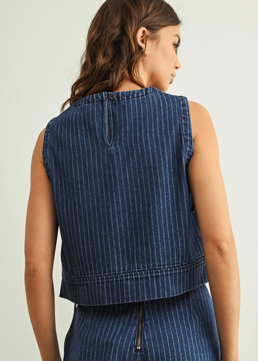 Jonno Denim Tank - Blue