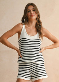 Florence Top - White & Black