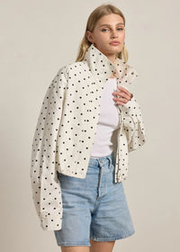 Domino Polka Dot Pullover Jacket - Cream & Black