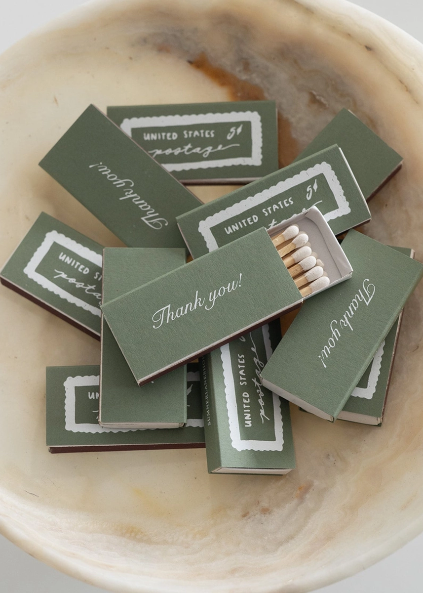Thank You Matchbox - Sage