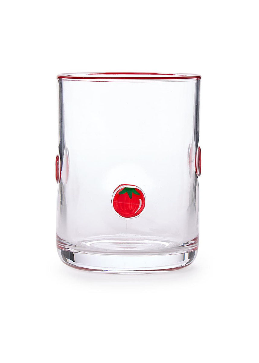 Painted Tomatoes Glass