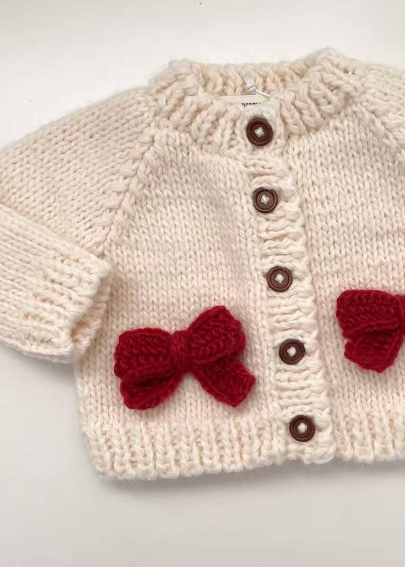 Red Bow Cardigan