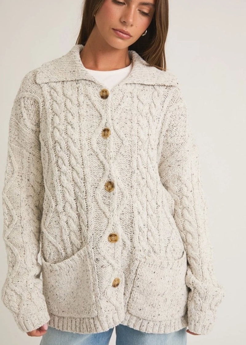 Ellyn Oversized Cardigan - Heather Grey