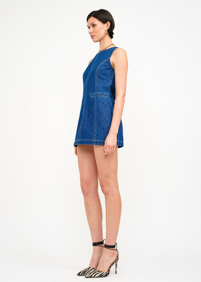 Colbie Denim Mini Dress - Medium Wash
