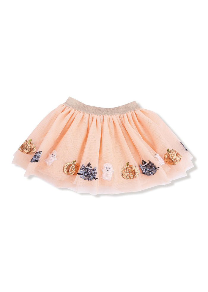 Orange Cat & Ghost Tutu Skirt