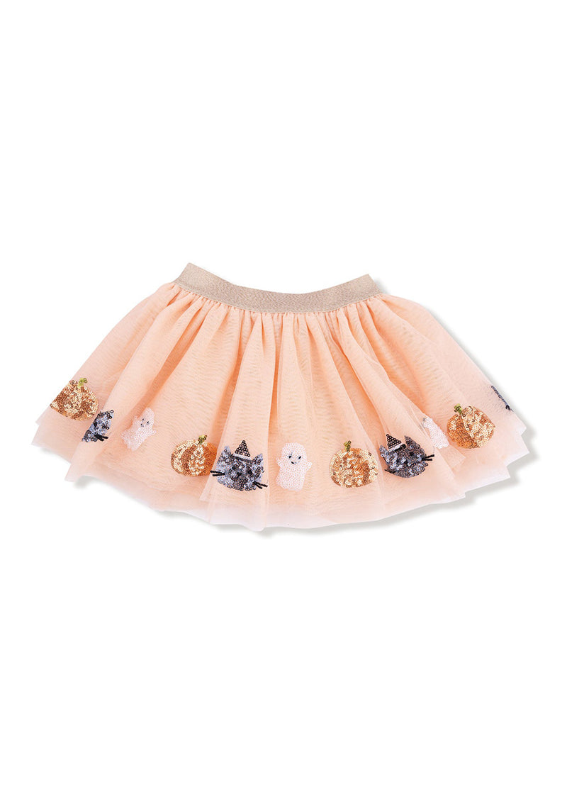 Orange Cat & Ghost Tutu Skirt