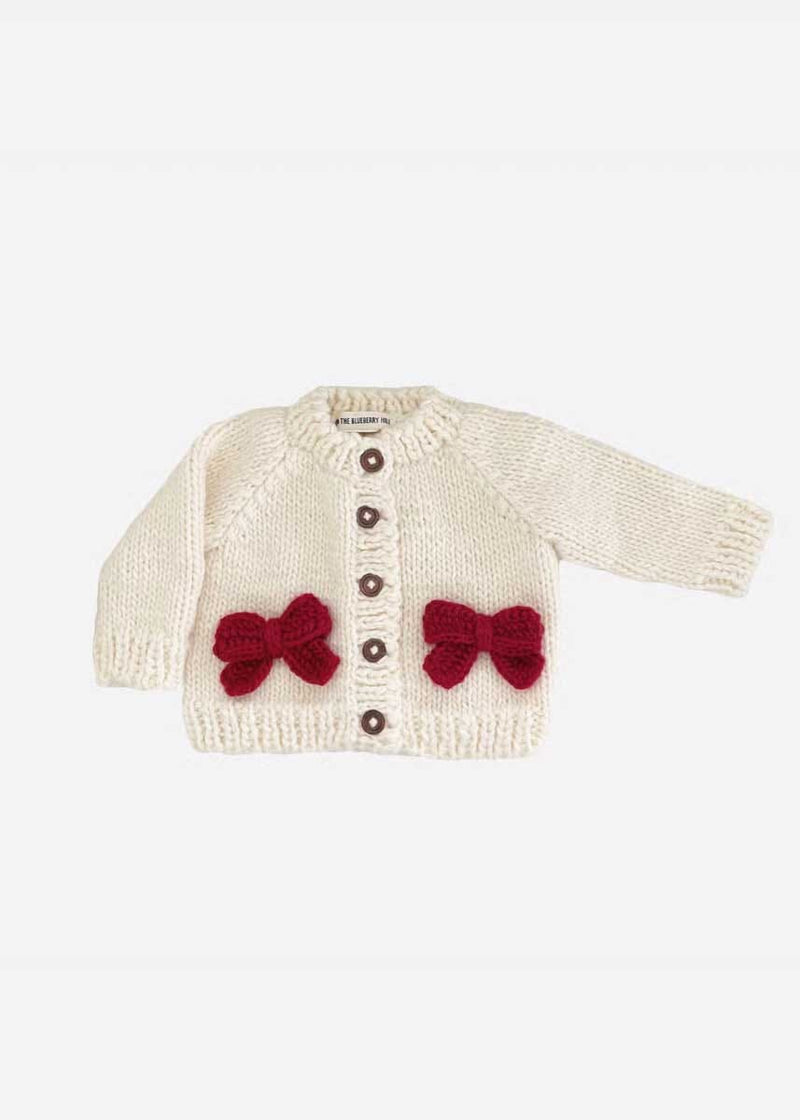 Red Bow Cardigan