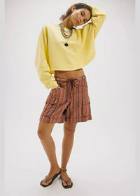 To The East Cropped Pullover - Double Butter