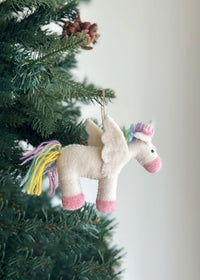 Pastel Unicorn Felt Ornament