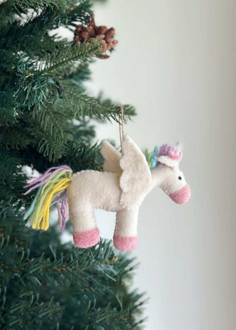 Pastel Unicorn Felt Ornament