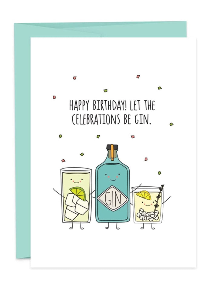 Celebrations Be Gin Birthday Card