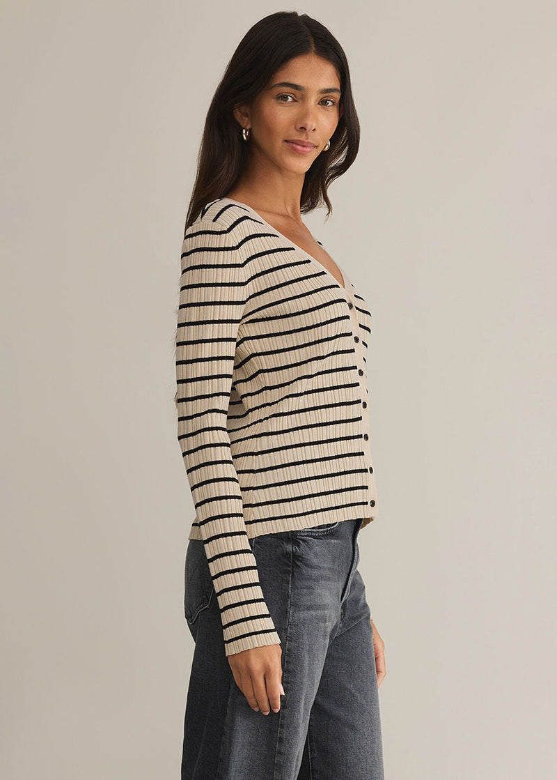 Jordana Stripe Sweater - Sandshell