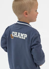 French Terry Letterman Jacket - Football Blue