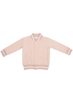 French Terry Letterman Jacket - Solid Pink