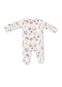 2-Way Zipper Footie - Bonjour Breakfast