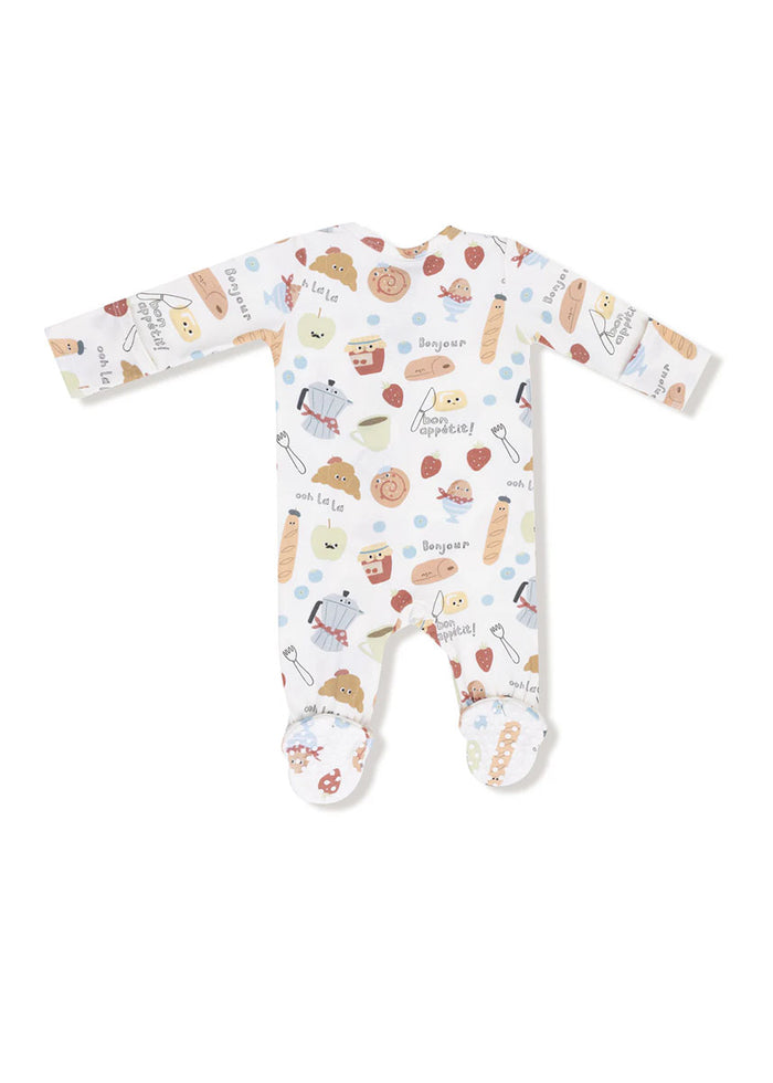 2-Way Zipper Footie - Bonjour Breakfast