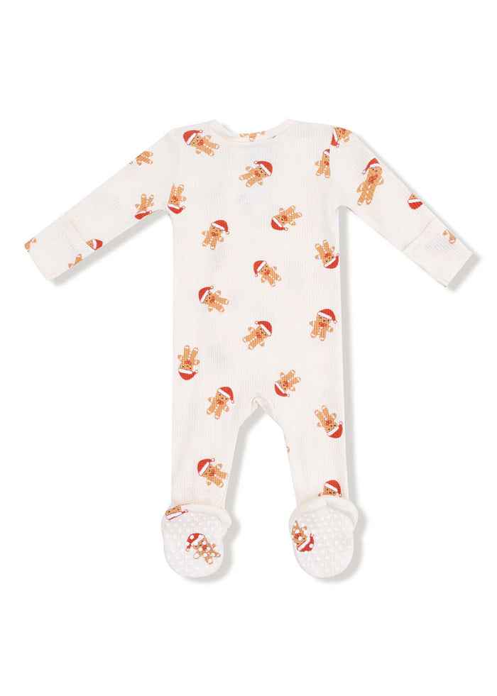 2-Way Zipper Footie - Gingerbread