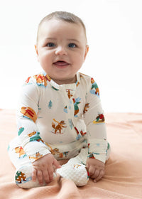 2-Way Zipper Footie - Winter Animal Sports