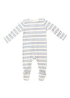 2-Way Rib Zipper Footie - Anchor Stripe