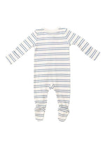 2-Way Rib Zipper Footie - Anchor Stripe