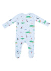 2-Way Zipper Footie - Blue Golf Things