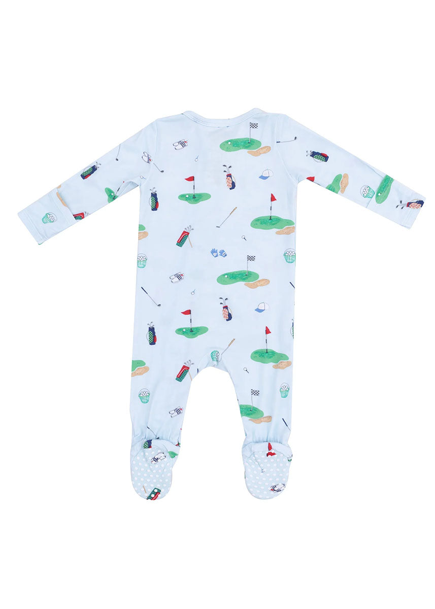 2-Way Zipper Footie - Blue Golf Things