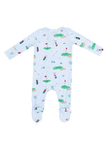 2-Way Zipper Footie - Blue Golf Things