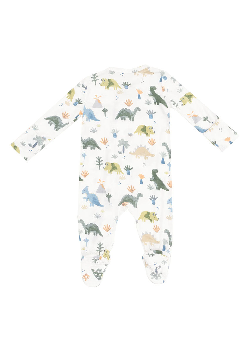 2-Way Zipper Footie - Soft Dinos